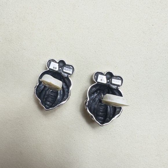 Dian Malouf 925 Sterling Silver Clip On Earrings - Picture 6 of 12